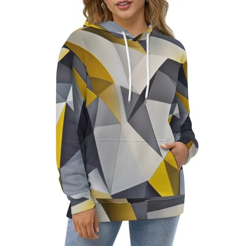 Sweat à capuche imprimé 3D Harajuku gris anthracite streetwear