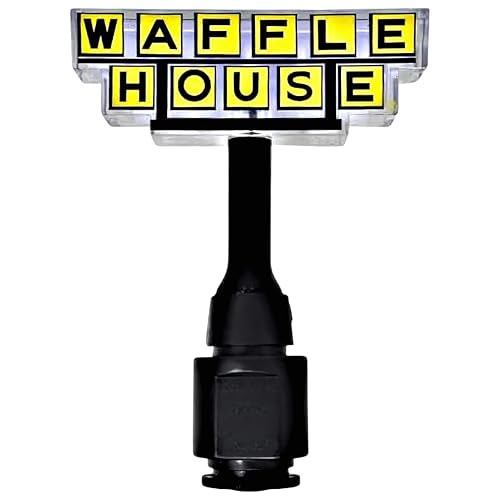 Image of Waffle House Plug-in Night Light – Classic Logo Glow Inspired by The Iconic Restaurant for Hallways, Bedrooms & Retro-Waffle Lovers