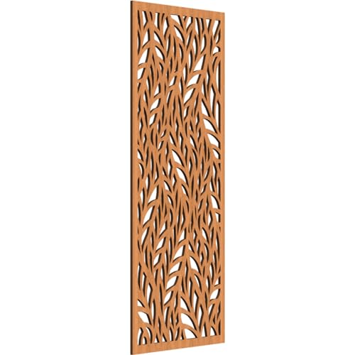 Image of Ortonville Decorative Pierced Fretwork Wood Wall Panels, 15 3 /8 inchW x 39 3 /8 inchH x 3 /8 inchT, Cherry