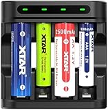 XTAR L4 Ladegerät AA AAA mit 4 Steckplätzen für aa Lithium batterien 1,5v Ladegerät 1,2V nimh aa AAA