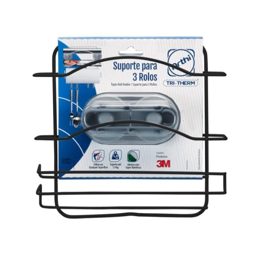 SUPORTE PARA 3 ROLOS 3M BLACK