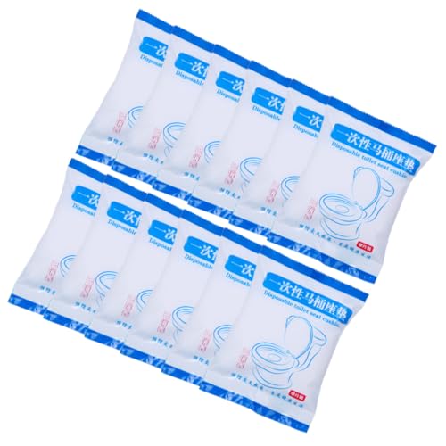 Cabilock 50個 使い捨てトイレマット 無紡製厚手便座カバー ポータブル便座クッション 別包装 衛生的 ホテル オフィス 旅行用ホワイト