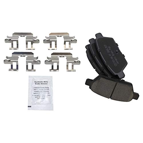 Image of TRQ Rear Brake Pad & Rotor Kit Ceramic Premium G-Coated Compatible with 2009-2013 Mazda 6
