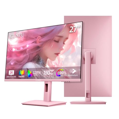 Amazon.co.jp: CUNPU 27インチ パステルピンク ゲーミングモニター QHD