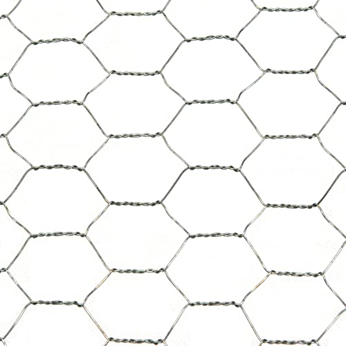 Garmix Sechseckiges Geflecht | Zaun für Hühnerstall, Kaninchen, Laufstall, Garten, Eisendraht, 0,8 mm, verzinkt… – Bild 4