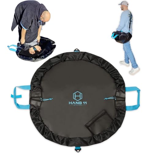 Hang 11 - Hang 11 Sac à langer pour combinaison de plongée – Matelas à langer avec bandoulière – Sac imperméable pour garder votre combinaison humide et votre voiture propres, équipement de changement de surf