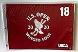 2020 U.S. Open flag winged foot golf red silkscreen logo pin flag new