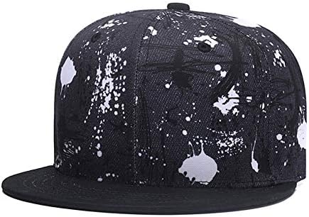 Quanhaigou Cool Graffiti Snapback,Mens Womens Adjustable Baseball Cap Flat Bill Brim Dad Caps
