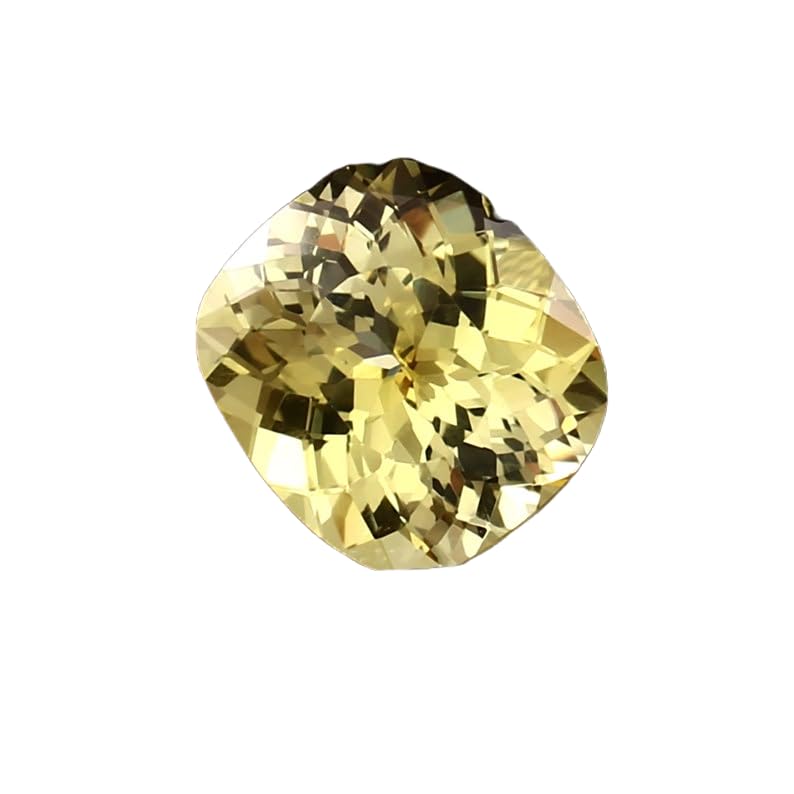 Saphir jaune gemme naturelle 10x8mm coussin facettes pour bricolage bague et pendentif