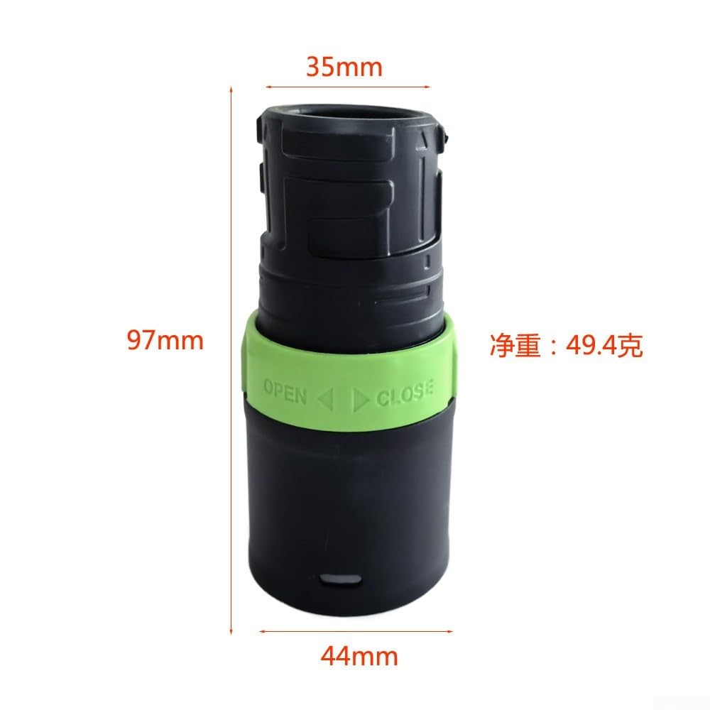 Adaptateur pour aspirateur Festool D 27 Dm-comme pour manchon de raccordement CT avec nervures en plastique amélioré pour une utilisation sûre et stable du tuyau