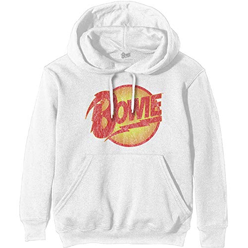 Felpa Diamond Dogs sweat blanc unisexe vintage taille S style rock