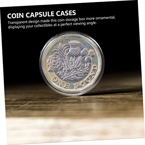 200 cajas acrílicas para monedas organizador de monedas miniatura 7