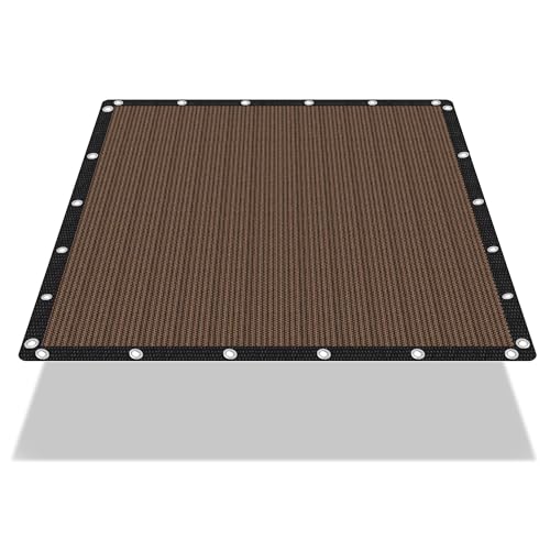 EMERIT 90% Sun Shade Cloth 10 X 10 Pergola Shade Cover Canopy 50 MPH Wind-Resistant Tarp with Reinforced Stainless Steel Grommets Privacy Screen for Outdoor Patio Backyard Deck