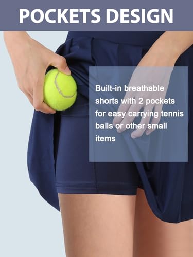 Girls Pleated Tennis Skirt with Pockets Shorts Girl's Athletic Golf Skirt for Running School Cheerleading 4-15 Years3