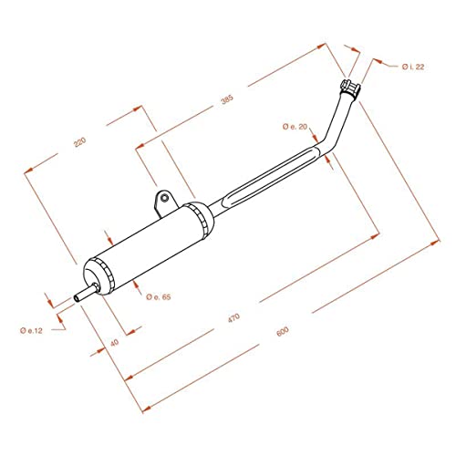 Pot cyclo Teknix pour remplacer un echappement bouche de Ciao PX - 2