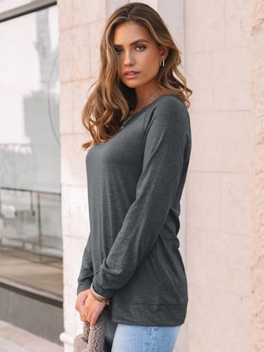 Image of AUTOMET Womens Long Sleeve Crewneck Shirts Fall Tops