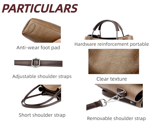 Shoulder Purses And Handbags Crossbody Bucket Bags For Women Satchel Handbags With Multi Pocket3