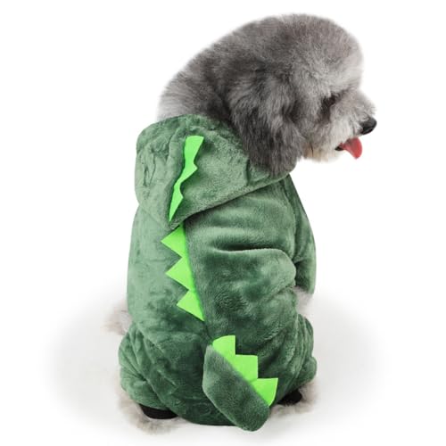FRCOLOR Drachenhundekostü Kostü Hund Halloweenkostü Hundebekleidung Für Große Hunde Drachenkostü Für Hunde Hund Drachen Kostü Großes Hundekostü Fleecejacke Hundekleidung Karikatur
