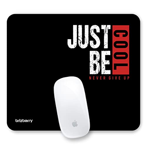 Image of Brizberry Just be Cool Mouse Pad, Optimised for Speed and Precision, Premium Anti Skid Rubber Base, for Office Desktop Laptop PC Mac, 240mm x 210mm x 3mm (108S - Pack of 1)