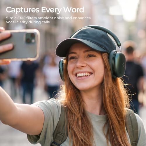 Image of havit Space S1 ANC Bluetooth Headphones, Green