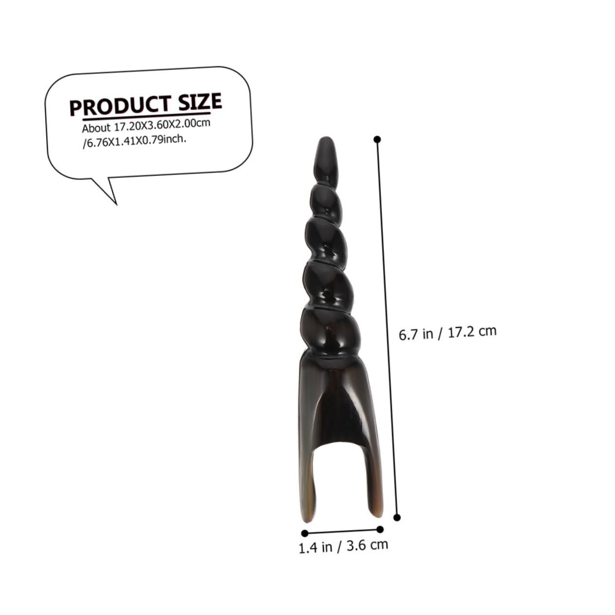 Anneome Acupressure Bar Set 2pcs Massaging Sticks Ox Horn for Eyes Face Head Portable Relief Tool Black