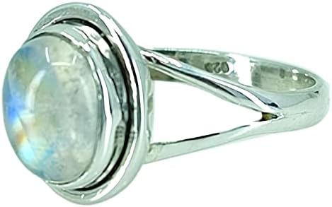 Navya Craft Rainbow Moonstone Oval 925 Solid Sterling Silver Handmade Women Ring Sizes 4 to 13