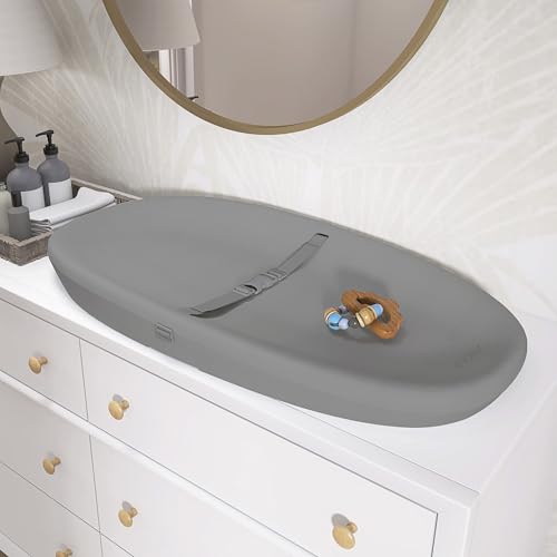 Image of Evolur Eva Changing Pad, Waterproof EVA Foam, Safety Strap, Dark Gray
