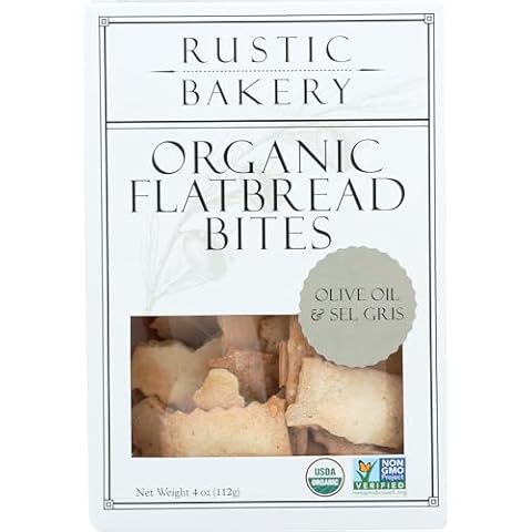RUSTIC BAKERY Olive Oil Sel Gris Flatbread Bites, 4 OZ Cover