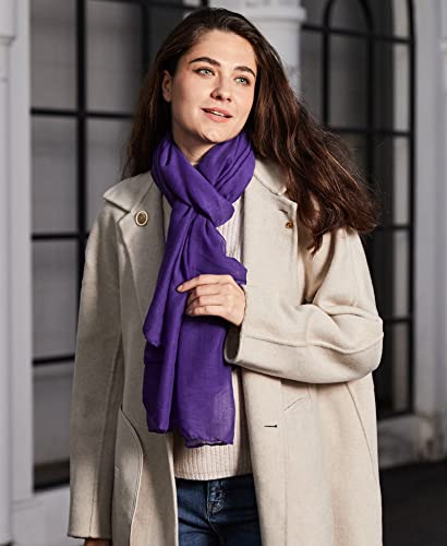 MissShorthair Womens Solid Color Scarfs Long Lightweight Scarf for Women Large Sheer Wrap Shawl4