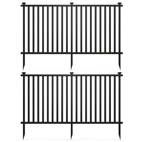 Happygrill Garden Fence 2 Panels, 80”L x 37.5”H Outdoor Privacy