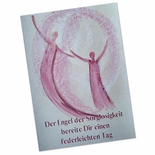 Poster Ange de l'insouciance : impression d'art rose moderne 20x29cm
