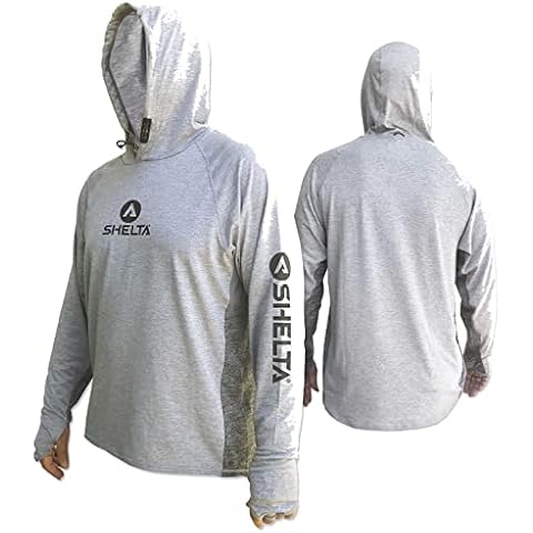 Assault LS Hoodie UPF 50 Sun Protection Shirt (XL, Heather Grey) Cover