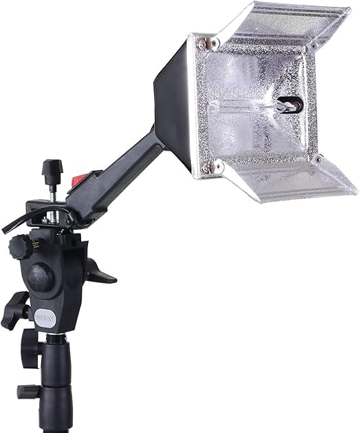 Image of Plastic Umbrella Clamp for Light Stand, 360 Adjustable Swivel Flash Holder with Umbrella Mount, Universal Speedlight & DSLR Flash Bracket for Photography Studio - Black
