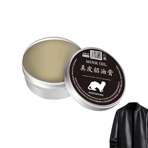 Genérico De - Crema De | Mink Oil Leathers Polache | Crema De Mantenimiento De Cueros Naturales para Ropa, Botas, Sillas De Montar, Sofás, Interiores De Automóviles Y Bolsas