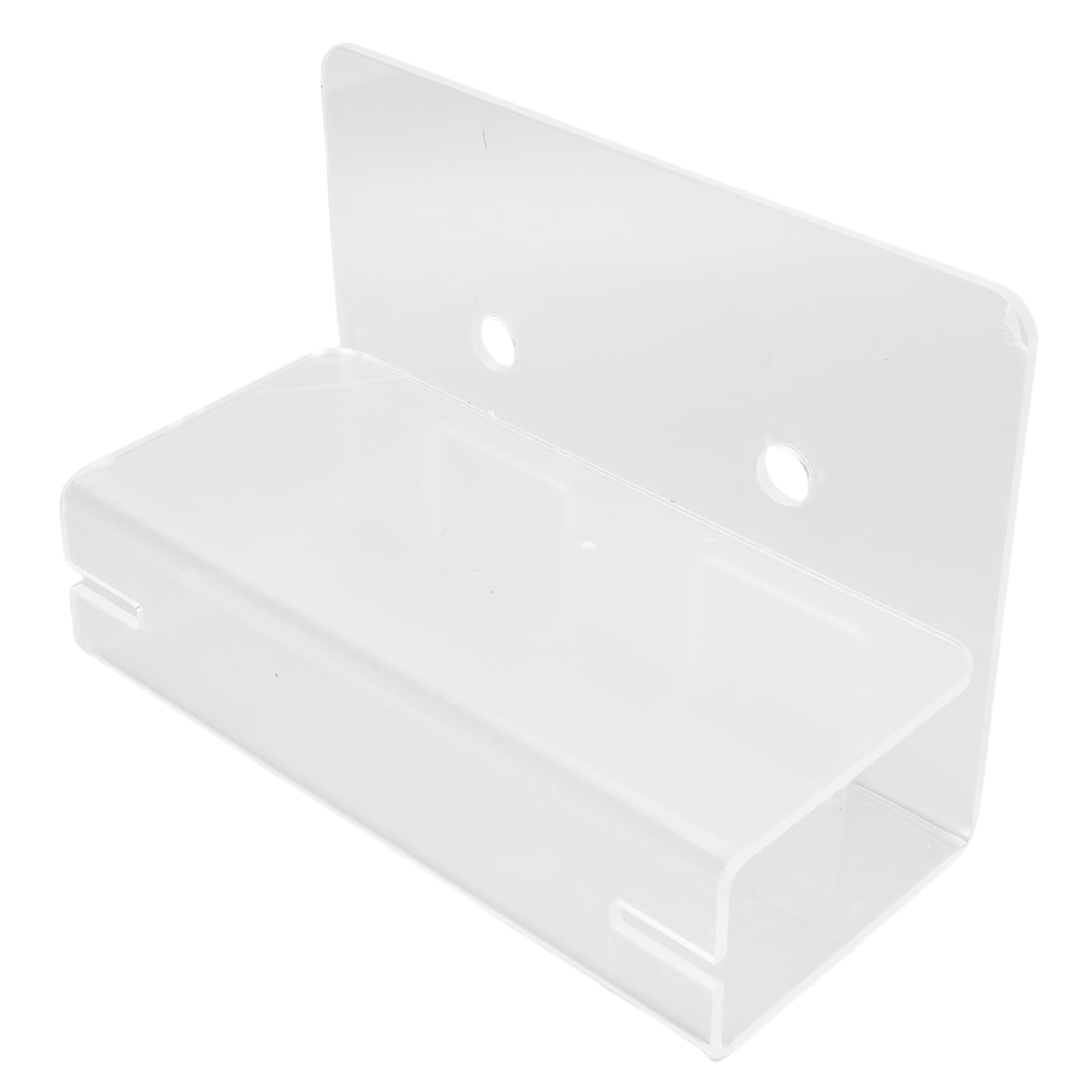 Porta Spazzolino Adesivo, Porta Spazzolino da Parete in Acrilico con Gestione dei Cavi, capacità di 1 Kg, Organizer Salvaspazio per Bagno, (chiaro)