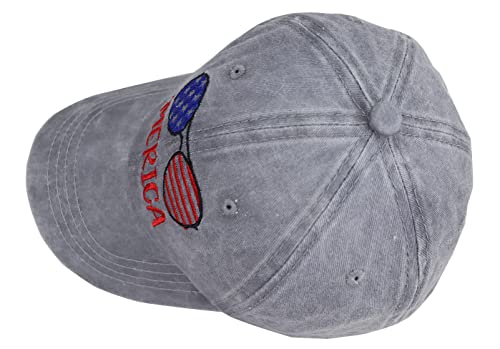 Kkmkshhg 4Th Of July Accessories For Women Men, Funny Merica Fourth Of July American Flag Hats, Adjustable Washed Cotton Retro Memorial Day Baseball Cap #TOP3