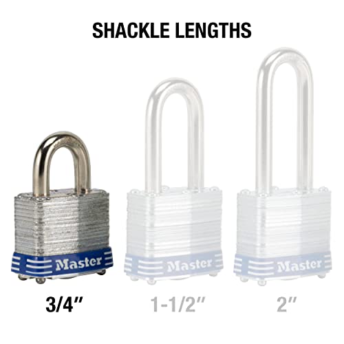 Master Lock 3D Outdoor Padlock with Key, 1 Pack