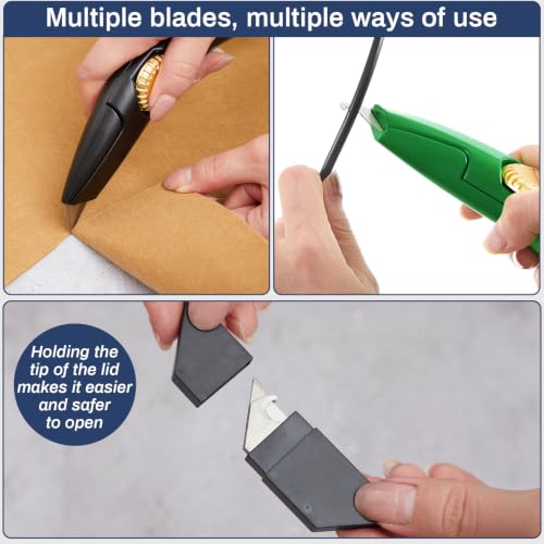 Image of WILLBOND 2 Pcs Navajas Para Roofing Knife, Dark Green, Black