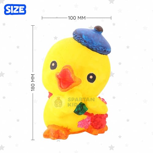Image of Spartan Kids Paint Your Own Duck Piggy Bank for Kids, DIY Watercolor Craft Activity Set with Lock, 190mm Height, Creative Money Saving Box for Boys and Girls, Best Birthday Party Return Gift (5, Duck)