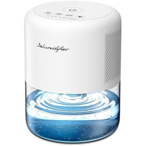 NeedDuck Dehumidifier Small Mini Dehumidifiers for Home 44oz Water Tank 10 Colors Light 4 Timer 3 Modes Auto Shutoff Defrost Portable Dehumidifiers for Bedroom Bathroom Closet Small Spaces Cover