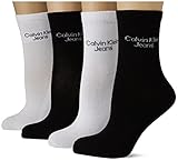 Calvin Klein Socks Women's CKJ Women 4P TIN MESH GIFTBOX Short Sock, Black Combo, ONE Size