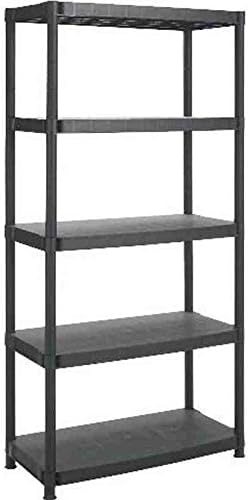 5 TIER PLASTIC RACK SHELF SHELVING RACKING SHELVES STORAG (2)