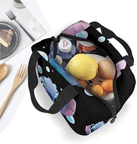TTmom Lunch Bag Tote Stitch Lunchbox Insulated Lunch Cooler Box Meal Prep Containers for Woman Man Kids