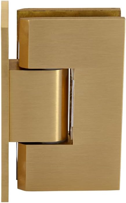 CRL Satin Brass Vienna 337 Series Adjustable Wall Mount Full Back Plate Hinge