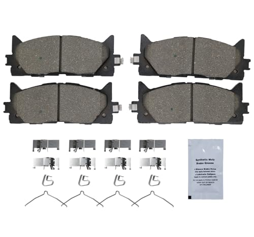 Image of HUSCH D1293 Front Ceramic Brake Pads Kit Fit For Lexus ES300h 2013-2018, For ES350 2007-2018, For Toyota Avalon 2008-2018, For Camry 2007-2017, For Land Rover Range Rover 2013-2021