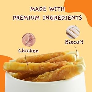 Jungle Calling Chicken Biscuits Dog Treats, Rawhide Free Soft Chewy Treats for Training Rewards,10.6oz
