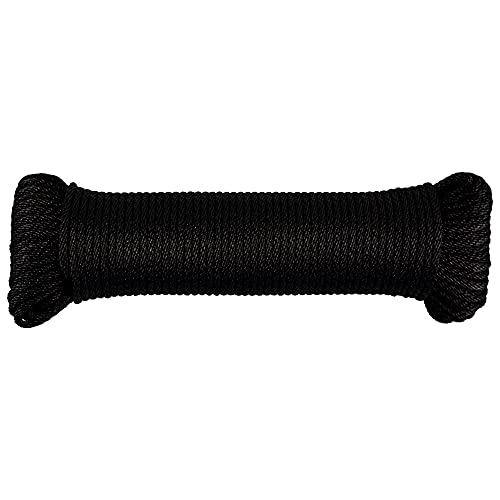 SGT KNOTS Solid Braid Dacron Polyester Rope - Moisture, Oil, UV, Rot Resistant for Boating, Anchor, Towing, Mooring Lines, Antenna Guy Line (1/8