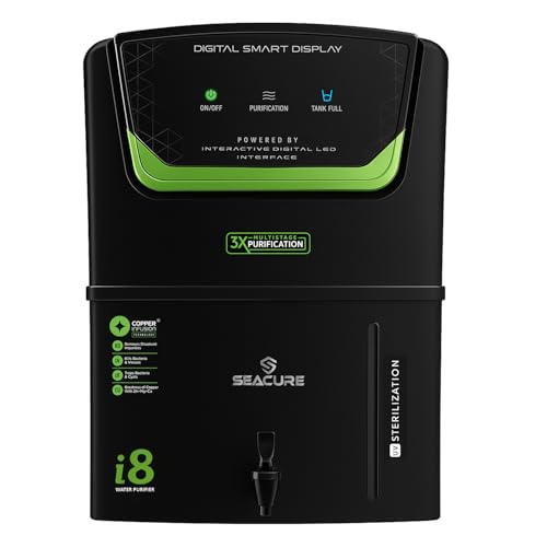 Seacure Aqua i8 Digital Display RO Water Purifier for Home | RO+U...