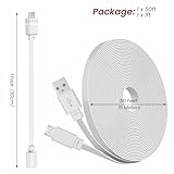 50ft Power Extension Cable Compatible with Blink Mini 2, Blink Mini and Blink Outdoor 4(4th Gen),(3rd Gen), XT, XT2 Cameras - 15m Long Flat Charging Cord with 30cm USB C Waterproof Adapter, White - Image 8