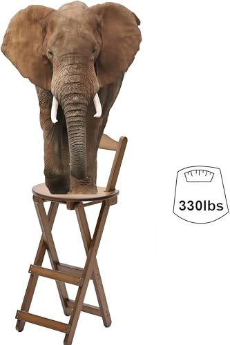 Tabouret pliable avec dossier en bois pour comptoir de cuisine et bar - 4